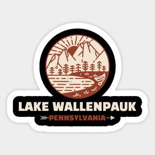 Retro Lake Wallenpauk Sticker